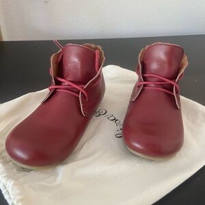 Children's Burgundy Leather Boots